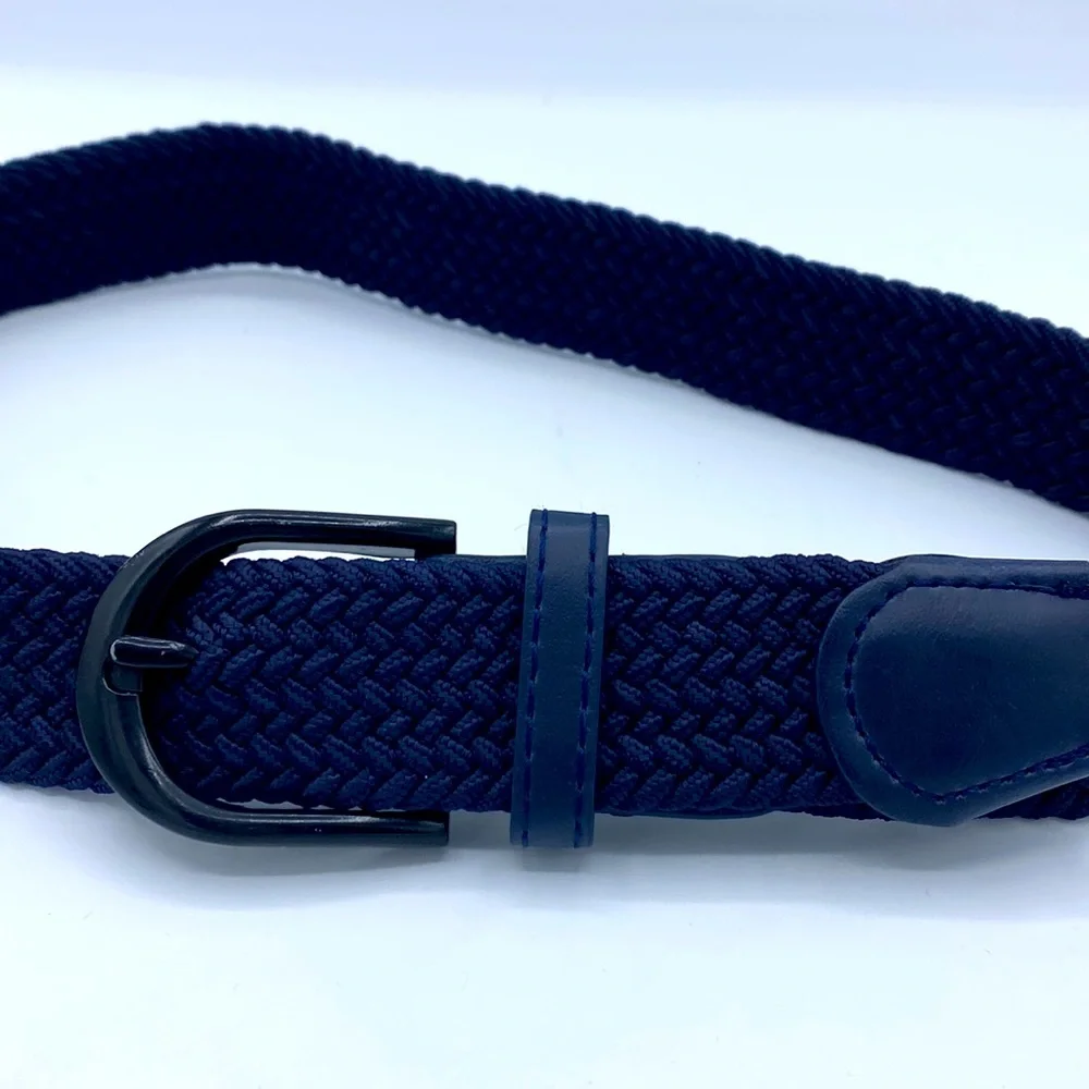 Boys Navy Blue Weave Belt